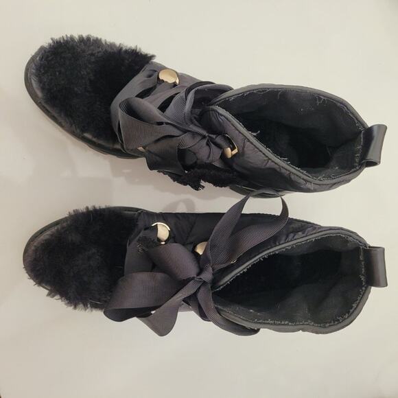 Kelsi Dagger Brooklyn Faux Fur Gamble Lug Sole Winter Boot in Black, Size 10 - Picture 9 of 13